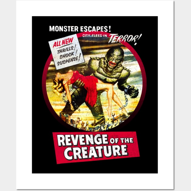 Revenge of the Creature Black Lagoon part 2 Wall Art by Joaddo